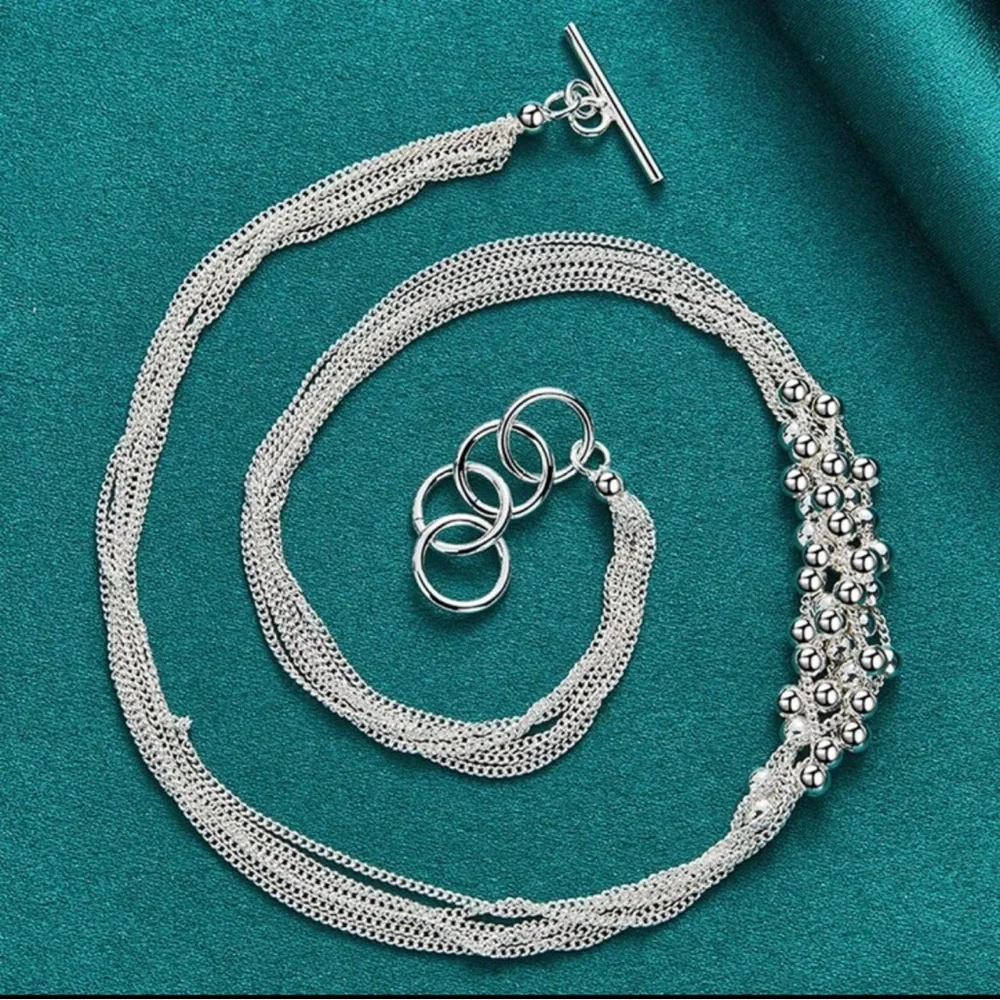 Silver Plated Multi-Strand Necklace - Picture 3 of 4